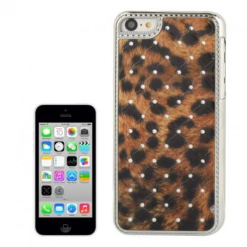 Luipaard Diamant Zilver Hard Case Hoes iPhone 5C Cover