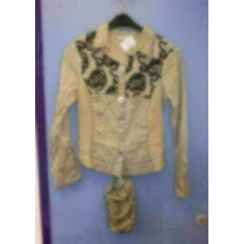 Elisa Cavaletti beige blouse heel veel details! mt L 23734