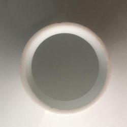 Antieke glazen lampenkap melkglas opaline D24 H9