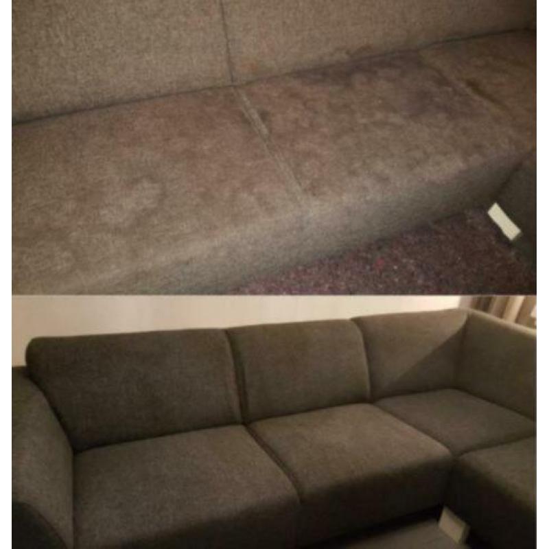 Hoekbankstel reinigen, Bank reinigen, Stoelen reinigen