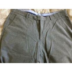 MASSIMO DUTTI cotton linnen broek grof geweven mt 44