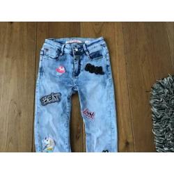 Stoere jeans spijker broek skinny slimfit CoolCat 134 140