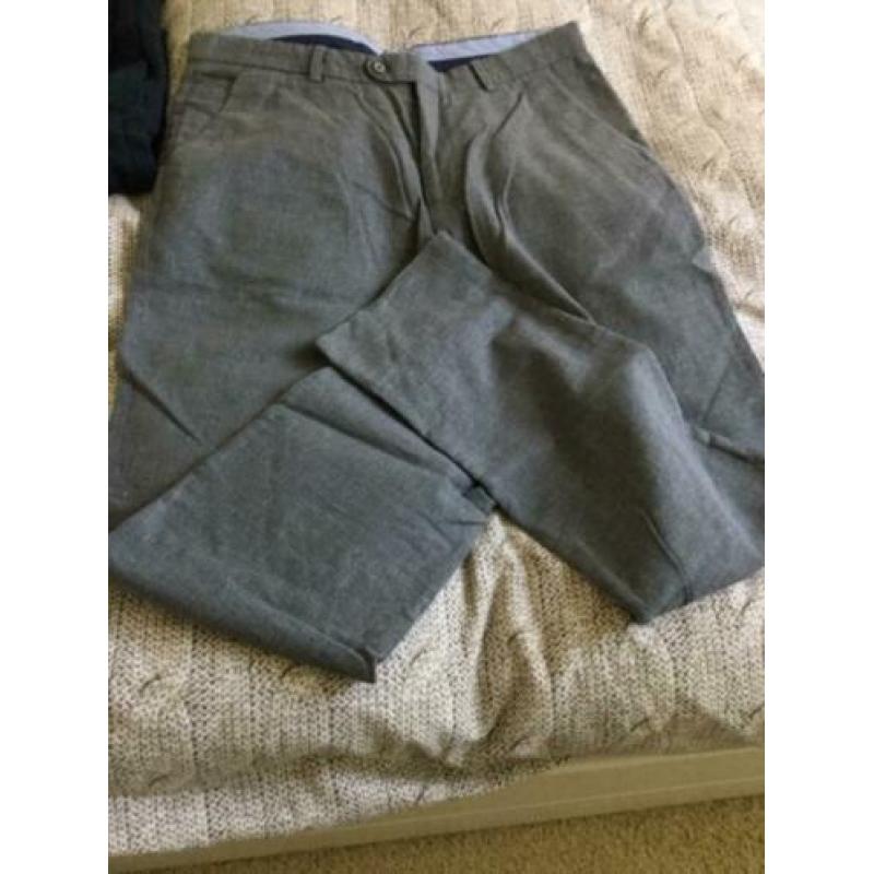 MASSIMO DUTTI cotton linnen broek grof geweven mt 44