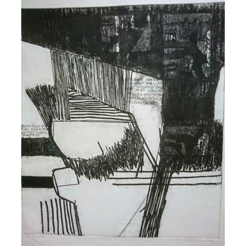 Harry van der Aart (1951) Dagboek 1978, abstract ets 3/10