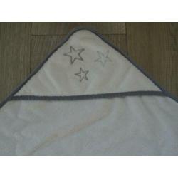 Witte Badstof Baby Omslagdoek/Badcape