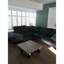 Stoere bank grijs hoekbank