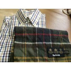 BARBOUR overhemd (S) en wollen sjaal Z .G.A.N.