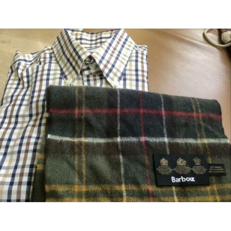 BARBOUR overhemd (S) en wollen sjaal Z .G.A.N.