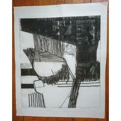 Harry van der Aart (1951) Dagboek 1978, abstract ets 3/10