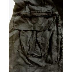 Nieuw zwart linnen Zele jasje vest maat L met leuke details