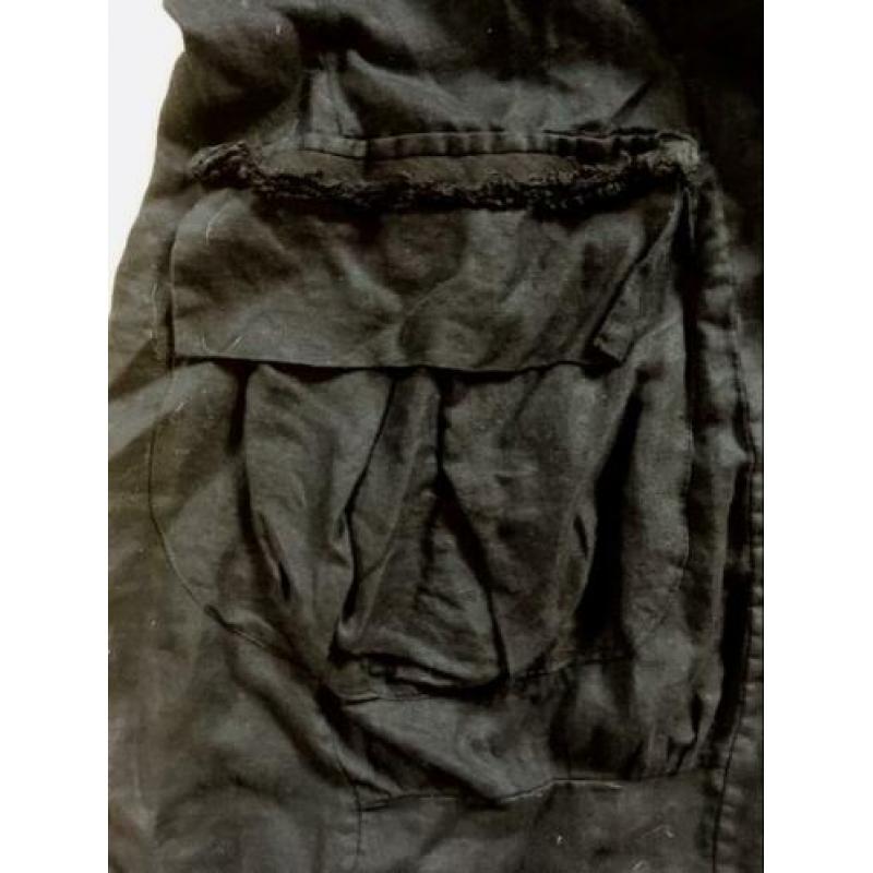 Nieuw zwart linnen Zele jasje vest maat L met leuke details