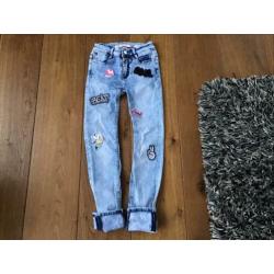 Stoere jeans spijker broek skinny slimfit CoolCat 134 140