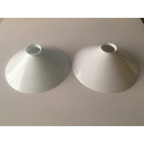 Antieke glazen lampenkap melkglas opaline D24 H9