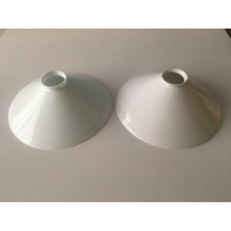 Antieke glazen lampenkap melkglas opaline D24 H9