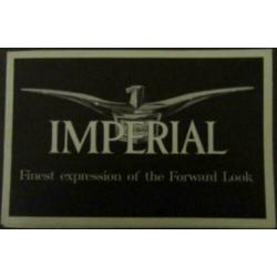 1957 Chrysler Imperial Brochure USA