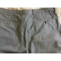MASSIMO DUTTI cotton linnen broek grof geweven mt 44