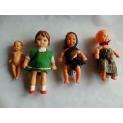 4x Vintage poppenhuispopje oa Ari -CS -made in Italy