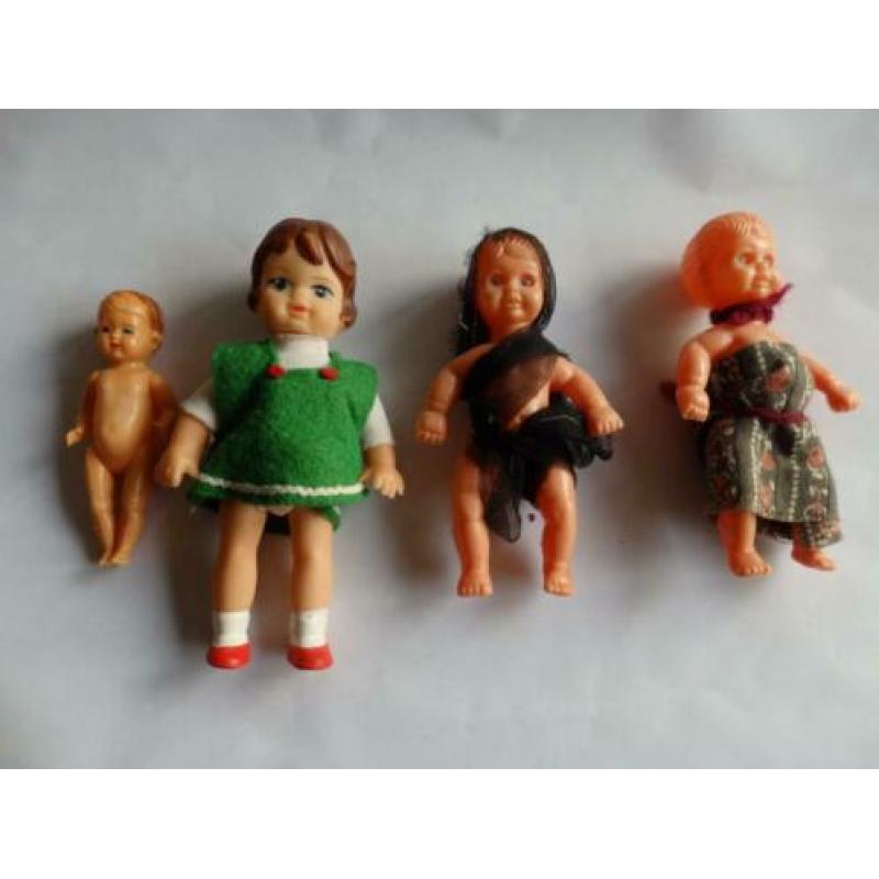 4x Vintage poppenhuispopje oa Ari -CS -made in Italy