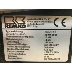 REMKO gasheater 12 Kw.