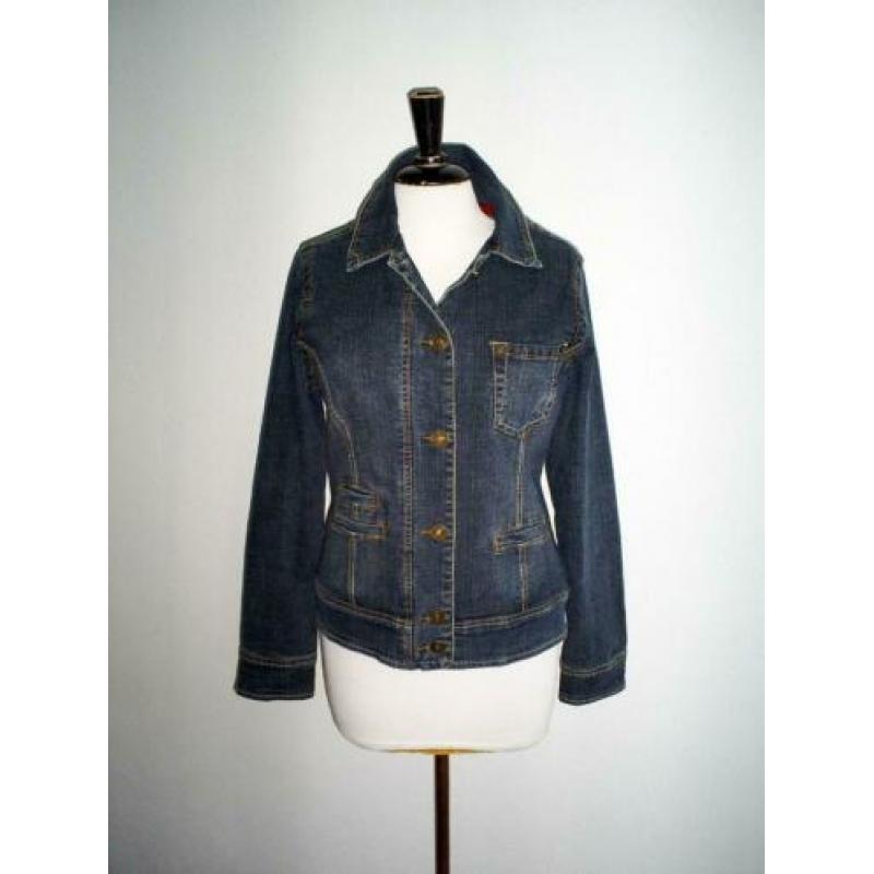 als nieuw!!! LADIES CHOICE spijkerjasje met elastan mt. 38