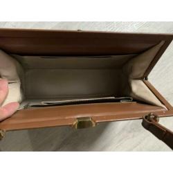 Crocodillen leren handtas vintage