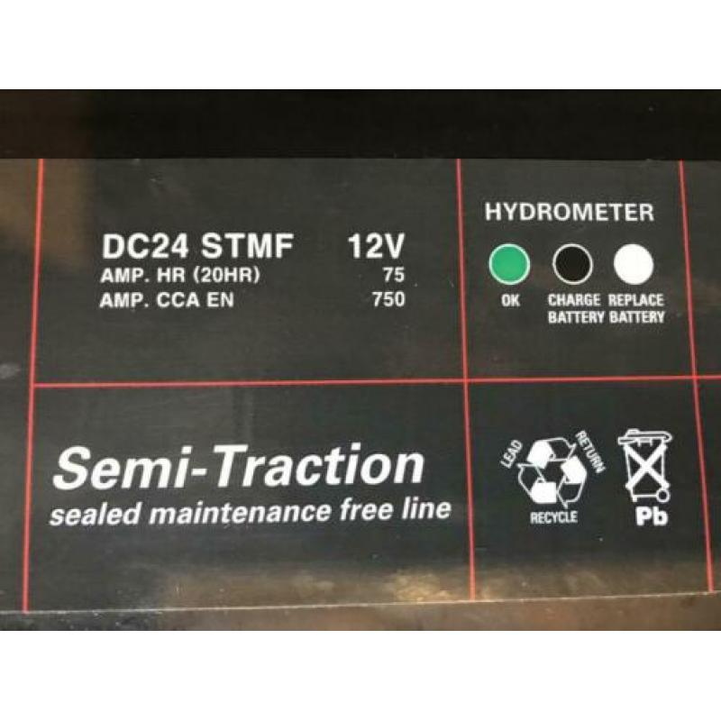 MF 75Ah accu + accu druppellader