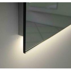 Badkamer LED spiegel 100 cm met digitale klok en verwarming