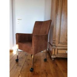 Mooie Leren Eetkamerstoelen (6x)