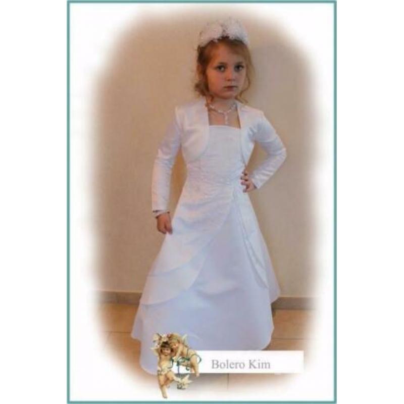 140 witte bruidsmeisje bolero jasje communie Kim