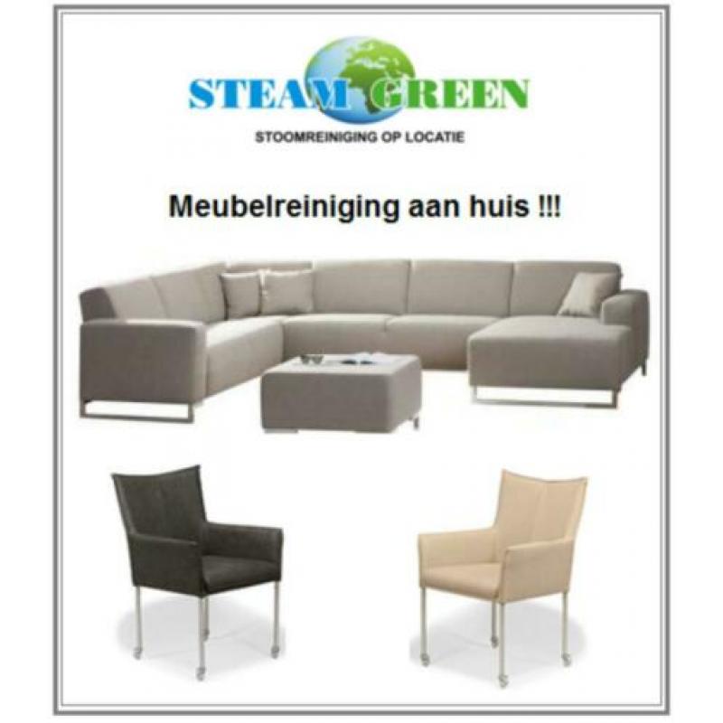 Hoekbankstel reinigen, Bank reinigen, Stoelen reinigen