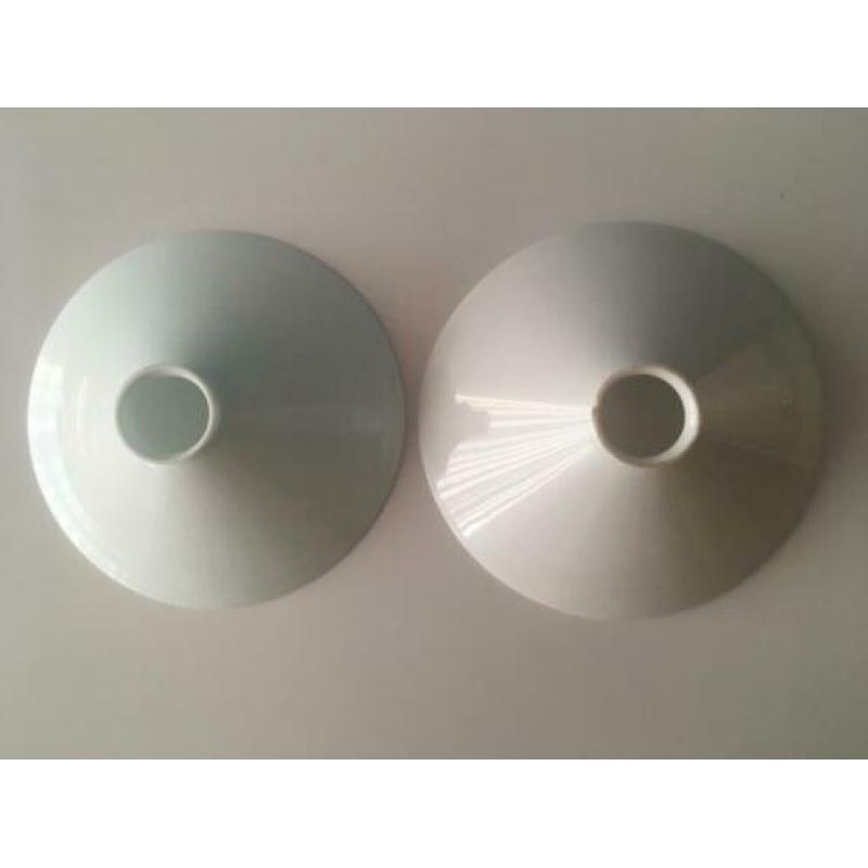Antieke glazen lampenkap melkglas opaline D24 H9