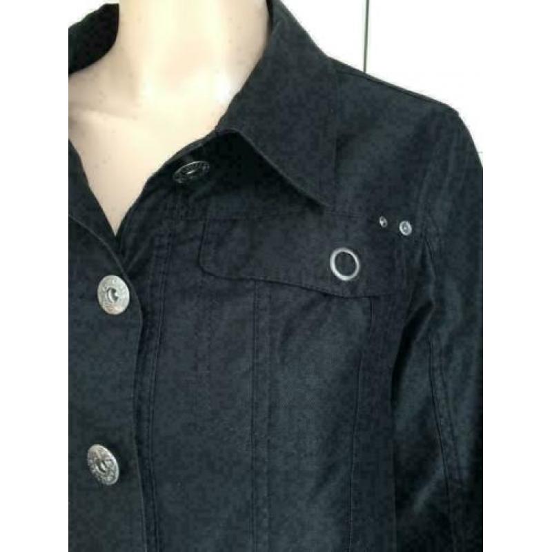 C970 Miss Etam maat 42=L zwart kort jasje vest blazer