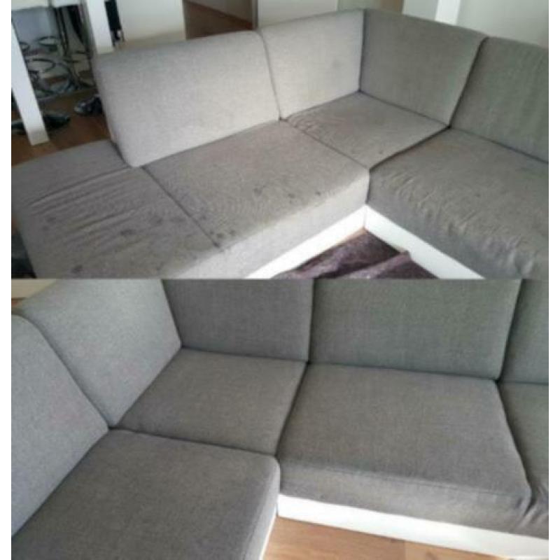 Hoekbankstel reinigen, Bank reinigen, Stoelen reinigen