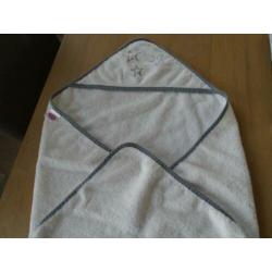 Witte Badstof Baby Omslagdoek/Badcape