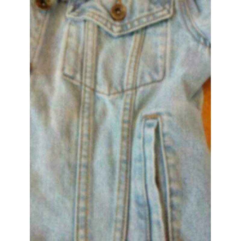 Zara jeansjasje/jas/jack maat 36/38/S beige used look zgan