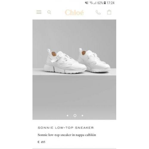 Gloednieuwe ONGEDRAGEN Chloe Chloé sonnie sneaker maat 39