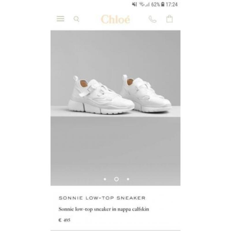 Gloednieuwe ONGEDRAGEN Chloe Chloé sonnie sneaker maat 39