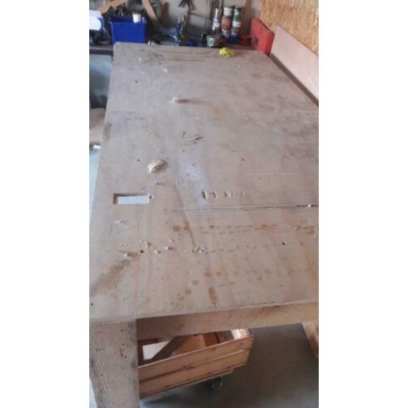 Grote werktafel 120x244