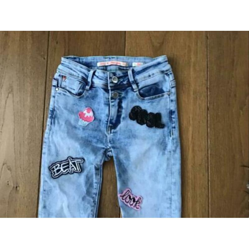 Stoere jeans spijker broek skinny slimfit CoolCat 134 140