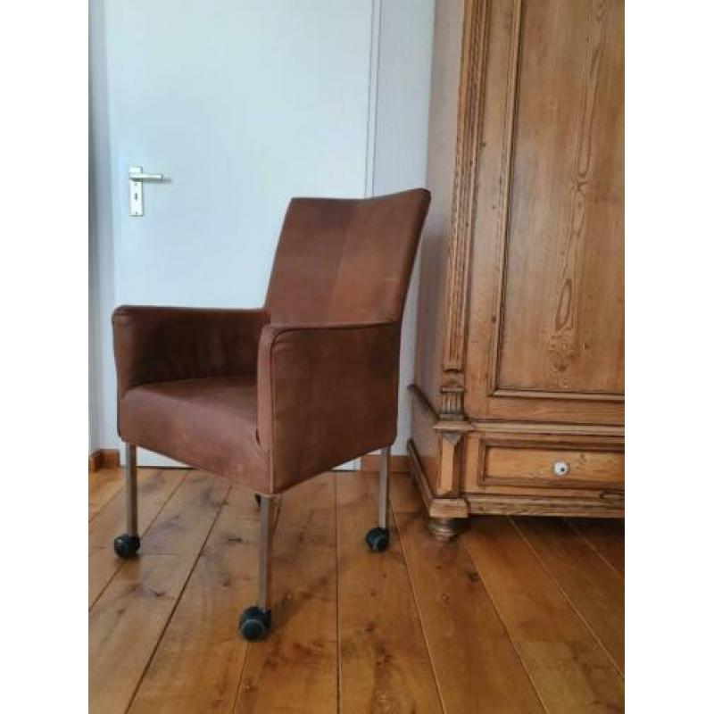 Mooie Leren Eetkamerstoelen (6x)