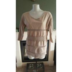 ZGAN beige truitje van COSTES Mt L 42/44, trui, top, shirt