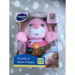 Vtech knuffel en speel puppy nieuw roze