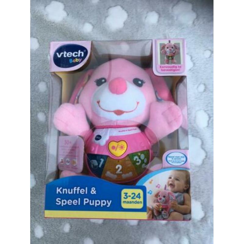 Vtech knuffel en speel puppy nieuw roze