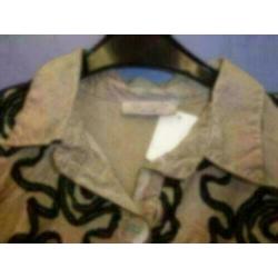 Elisa Cavaletti beige blouse heel veel details! mt L 23734