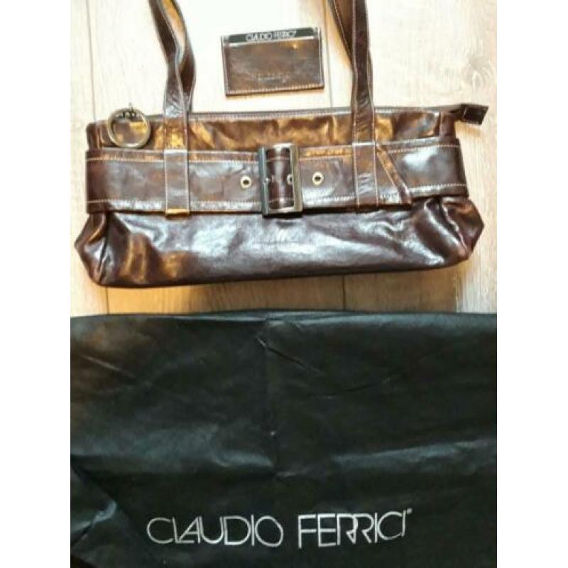 Claudio Ferrici tas met cardhouder en opbergtas