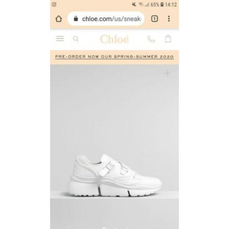 Gloednieuwe ONGEDRAGEN Chloe Chloé sonnie sneaker maat 39