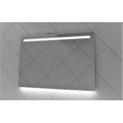 Badkamer LED spiegel 100 cm met digitale klok en verwarming