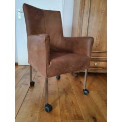 Mooie Leren Eetkamerstoelen (6x)