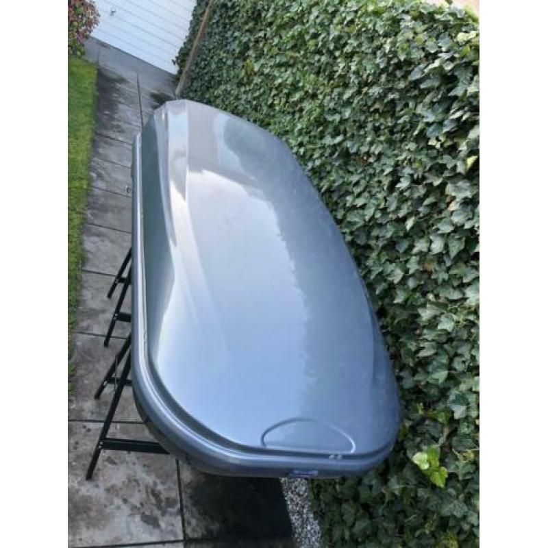 Hele GROTE Dakkoffer 580L Hoogglans Antraciet 195x95x44 cm