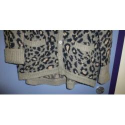 Soaked in luxury vest grijs roze zwart luipaard S-M nr 32304